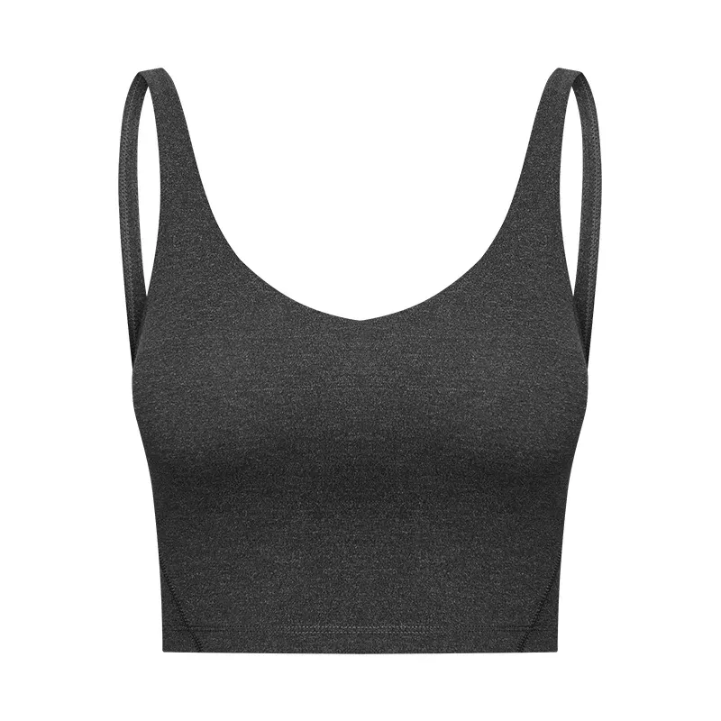 Women Padded Gym Yoga Sport Top Longline Cross Strap Workout Exercise