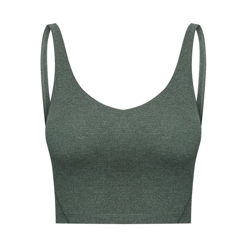 Women Padded Gym Yoga Sport Top Longline Cross Strap Workout Exercise
