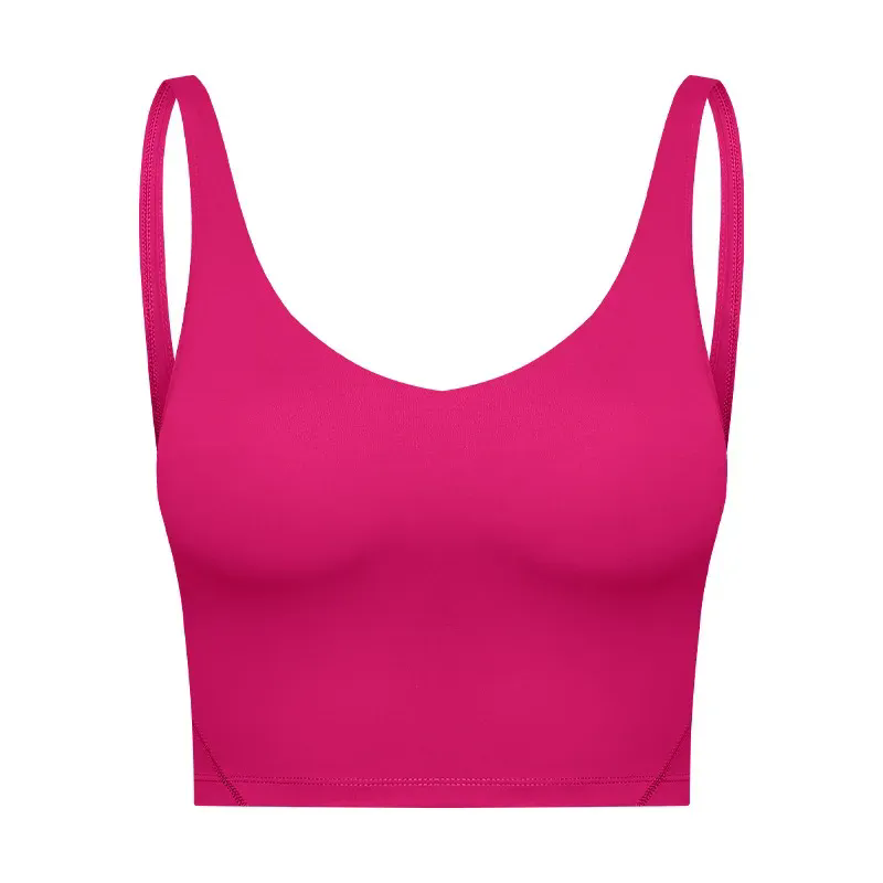 Women Padded Gym Yoga Sport Top Longline Cross Strap Workout Exercise
