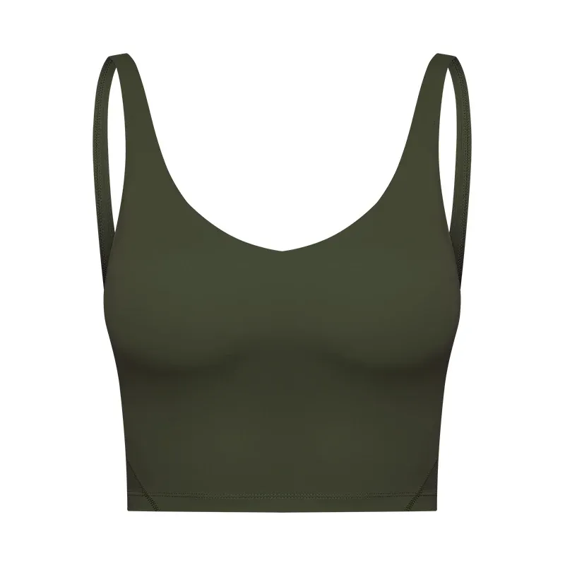 Women Padded Gym Yoga Sport Top Longline Cross Strap Workout Exercise