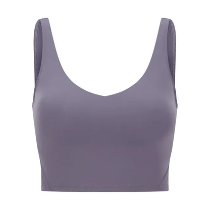 Women Padded Gym Yoga Sport Top Longline Cross Strap Workout Exercise