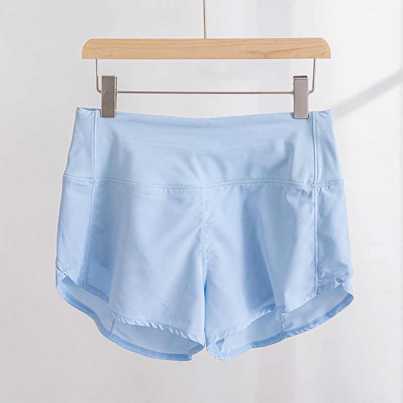 Women Waisted Running Shorts Workout with Zipper Pocket