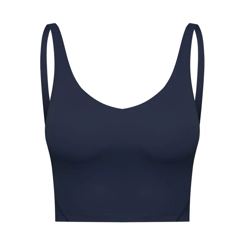 Women Padded Gym Yoga Sport Top Longline Cross Strap Workout Exercise