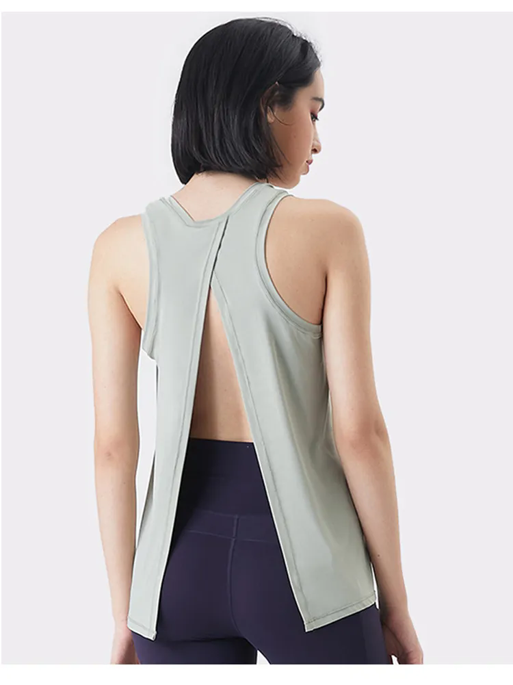 Women Outdoor Sports Sunscreen Clothing Fitness Loose Sleeveless Tank