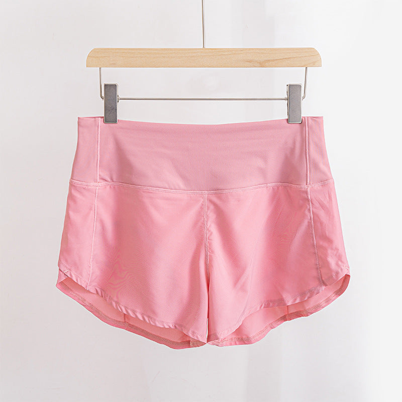 Women Waisted Running Shorts Workout with Zipper Pocket