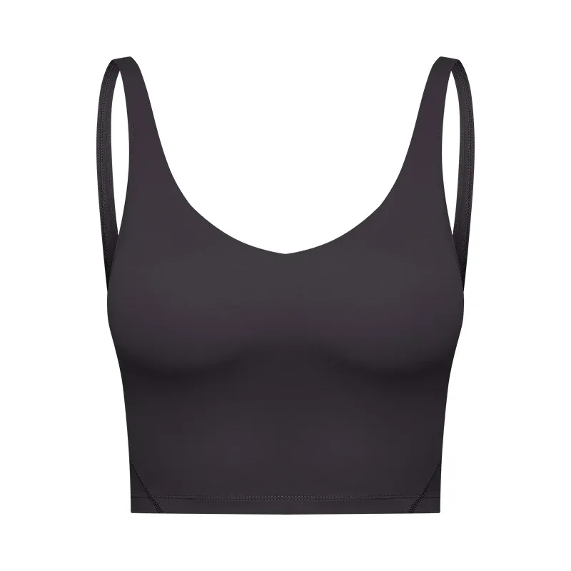Women Padded Gym Yoga Sport Top Longline Cross Strap Workout Exercise
