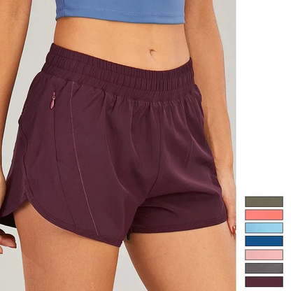 Women Running Shorts Quick Dry Bottom Loose Sport Yoga Liner Shorts