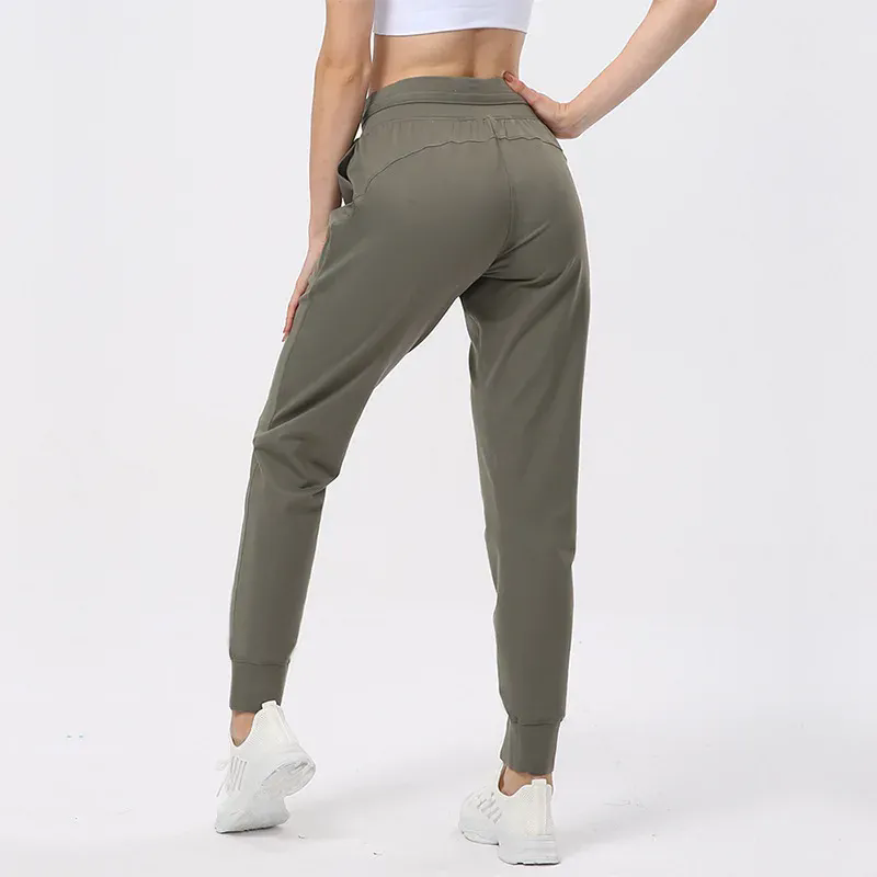 Women Drawstring Pants Fitness Sweatpants 4-Way Stretch Thicker Leggings