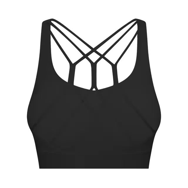 2 pcs per Set Women Waist Leggings With Pockets Yoga Bra Crisscross
