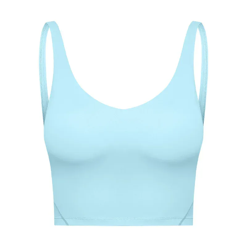 Women Padded Gym Yoga Sport Top Longline Cross Strap Workout Exercise
