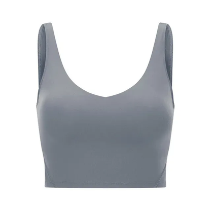 Women Padded Gym Yoga Sport Top Longline Cross Strap Workout Exercise