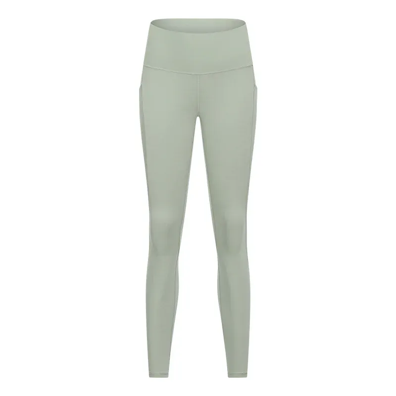 Women Back Waist Legging Naked Feel Fitness Pants Stretchy High Waist