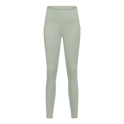 Women Back Waist Legging Naked Feel Fitness Pants Stretchy High Waist