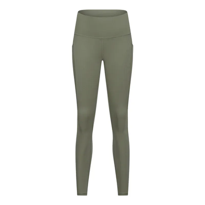 Women Back Waist Legging Naked Feel Fitness Pants Stretchy High Waist