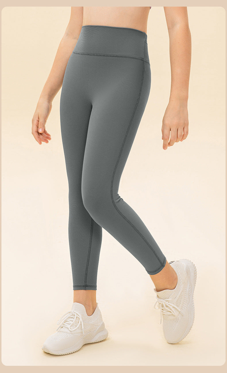 Girls Kid Pants Cute Quick Dry Breathable Stretch Fleece  Children Yoga Sports