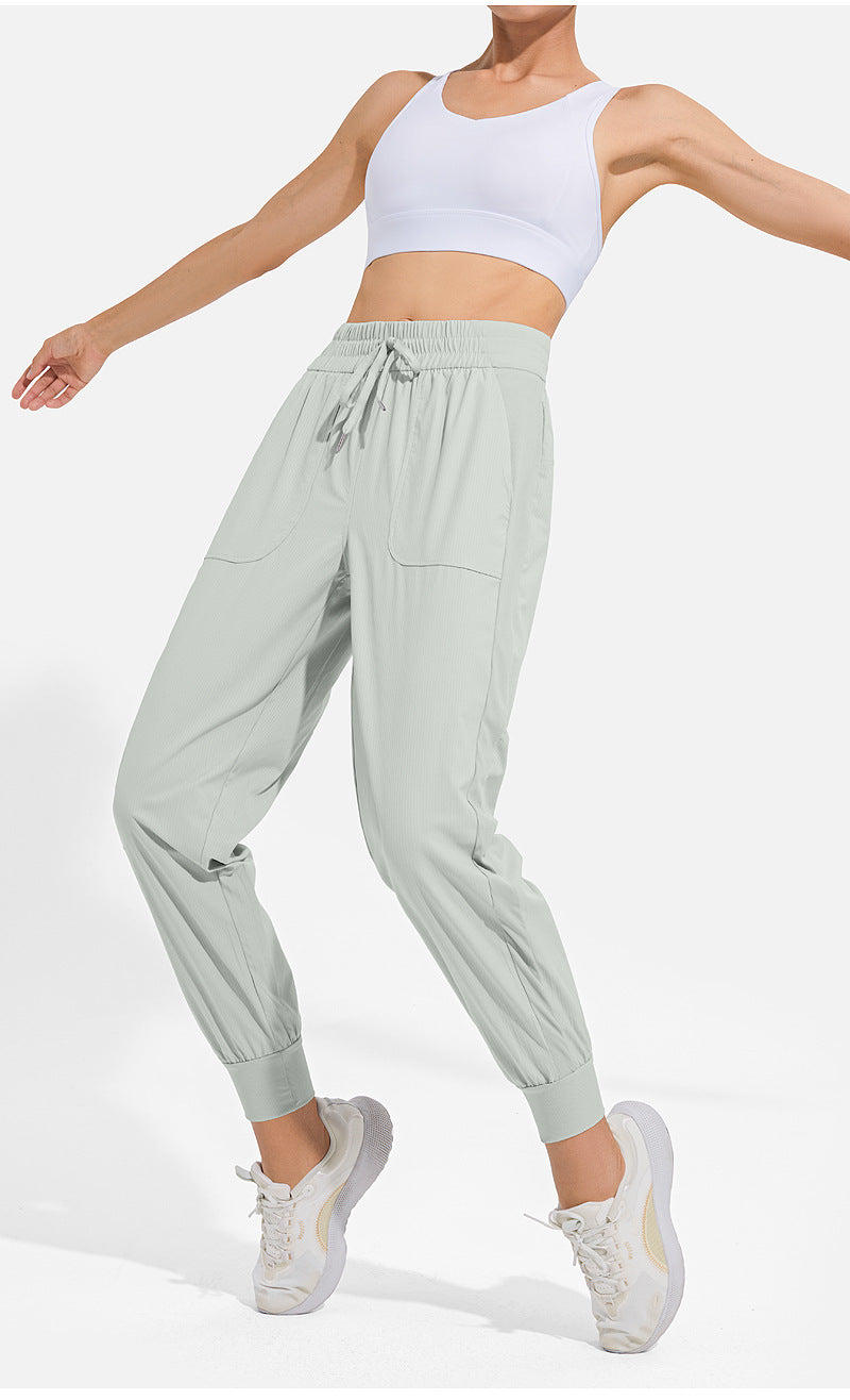 Women High Waisted Pants Casual Ankle Length Pant Trouser with Pockets