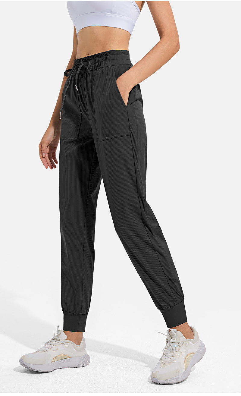 Women High Waisted Pants Casual Ankle Length Pant Trouser with Pockets