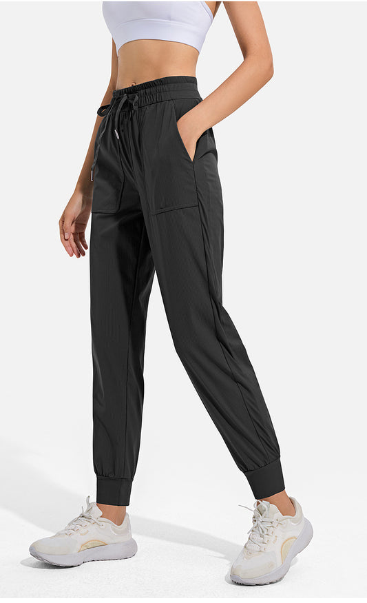 Women High Waisted Pants Casual Ankle Length Pant Trouser with Pockets