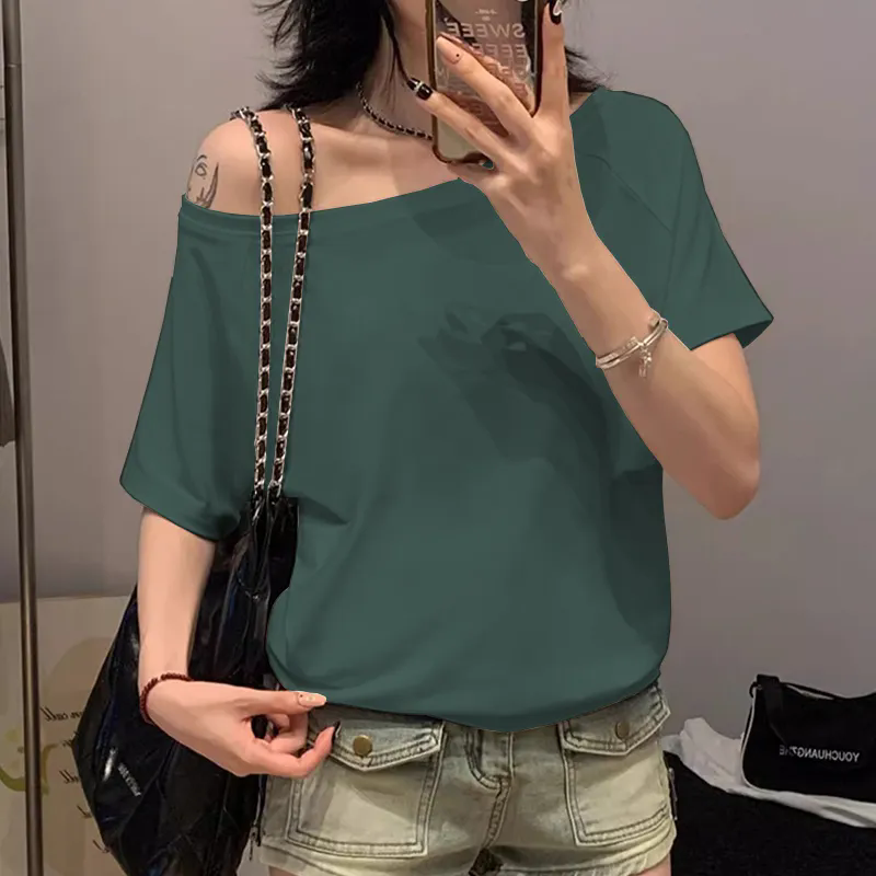 Women Short Sleeve Sport Vest Loose Fit Plain Fitness Vest