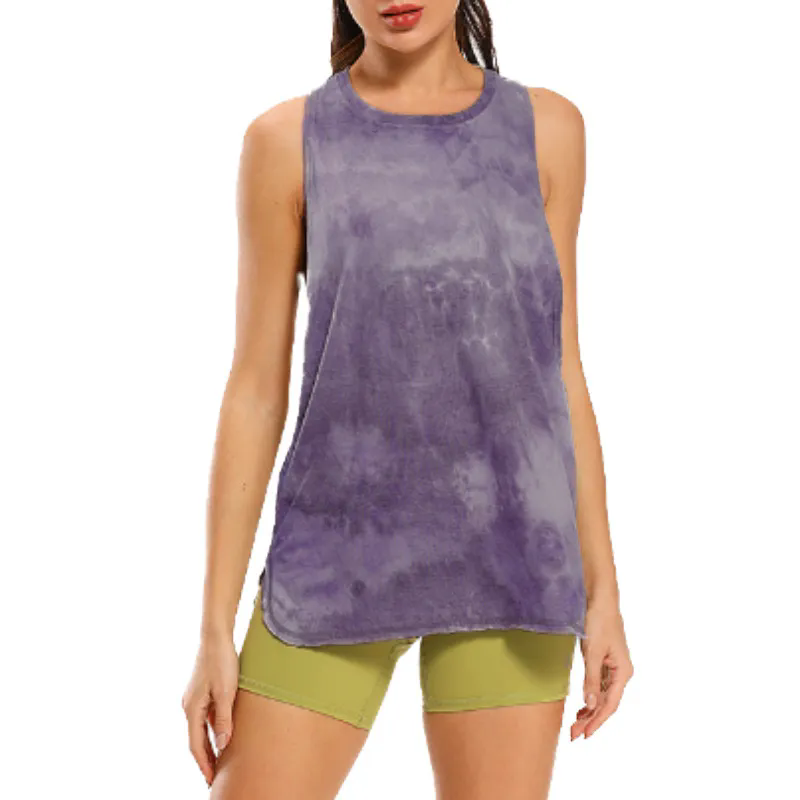 Women Loose Top Breathable O-neck Gym Athletic Tank Tops