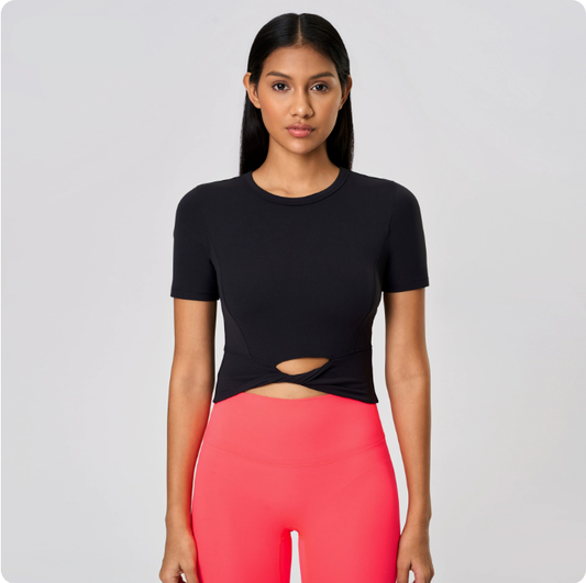 Womens Summer T Shirts Basic Tees Crewneck Crop Top