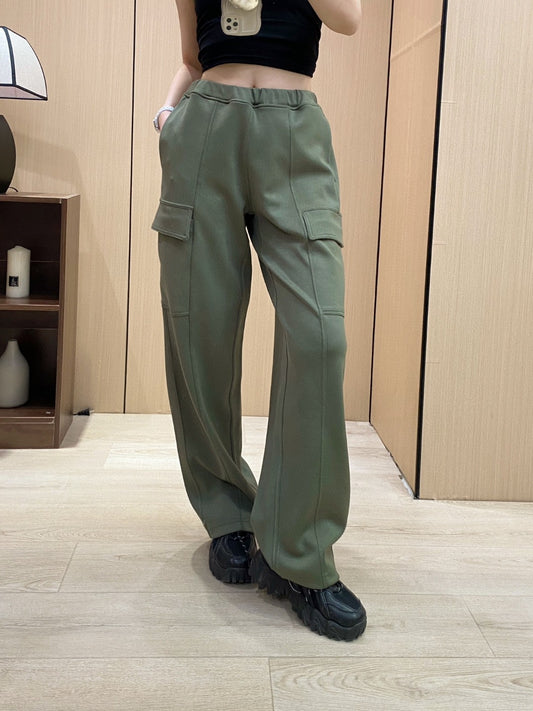 Wide Leg Pants for Women Casual Crossover Yoga Pants with Pockets
