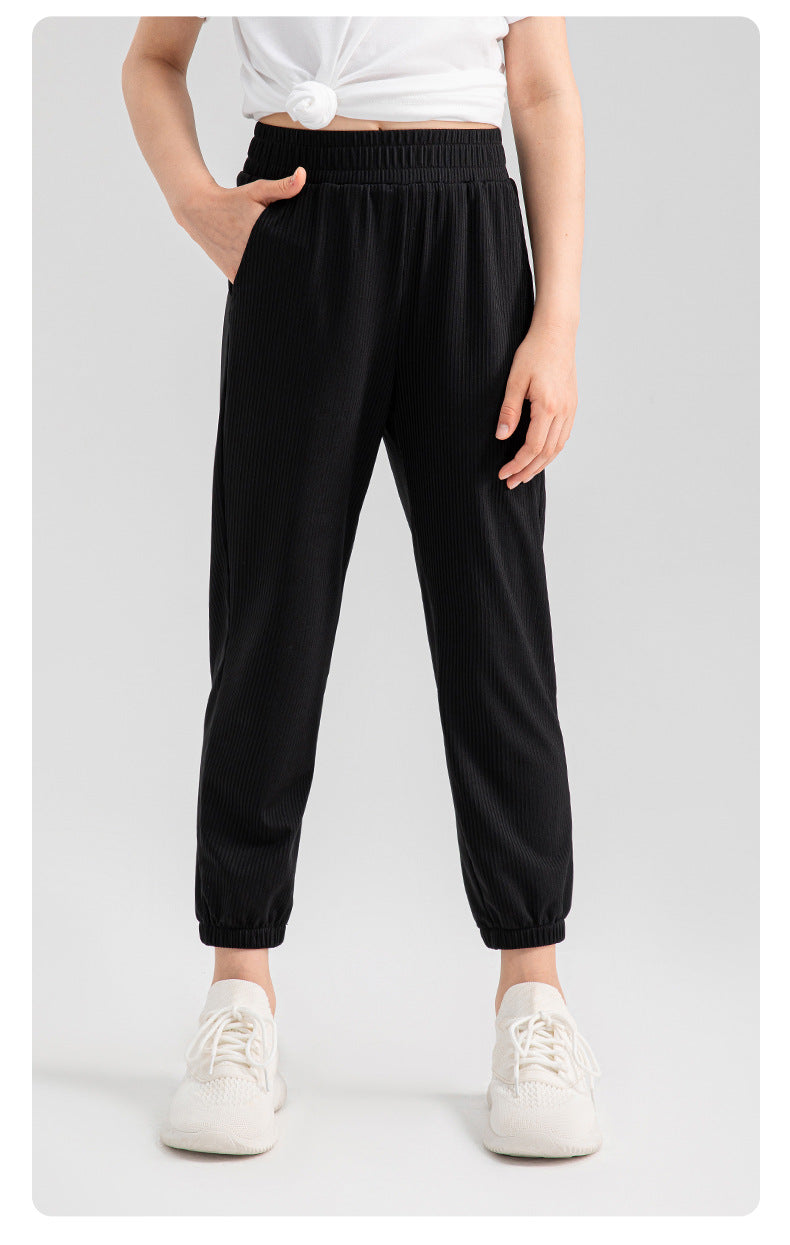 Girl children stretch wool tight fitting children yoga sports dance thick pant
