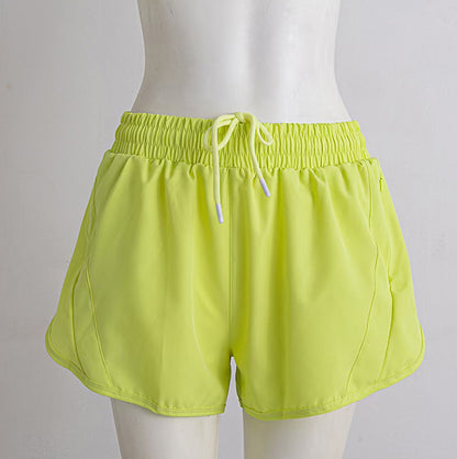 Women Running Shorts Quick Dry Bottom Loose Sport Yoga Liner Shorts