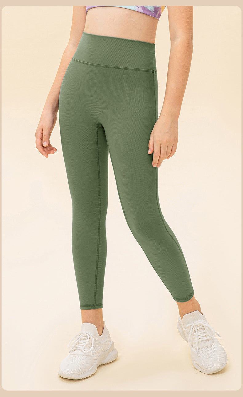 Girls Kid Pants Cute Quick Dry Breathable Stretch Fleece  Children Yoga Sports