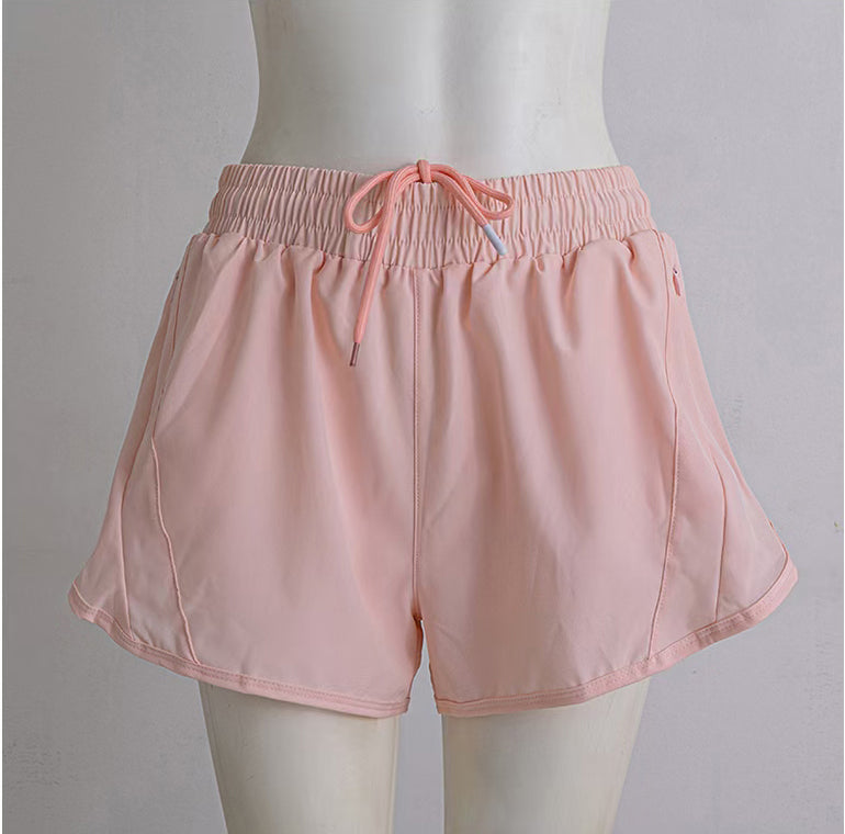 Women Running Shorts Quick Dry Bottom Loose Sport Yoga Liner Shorts