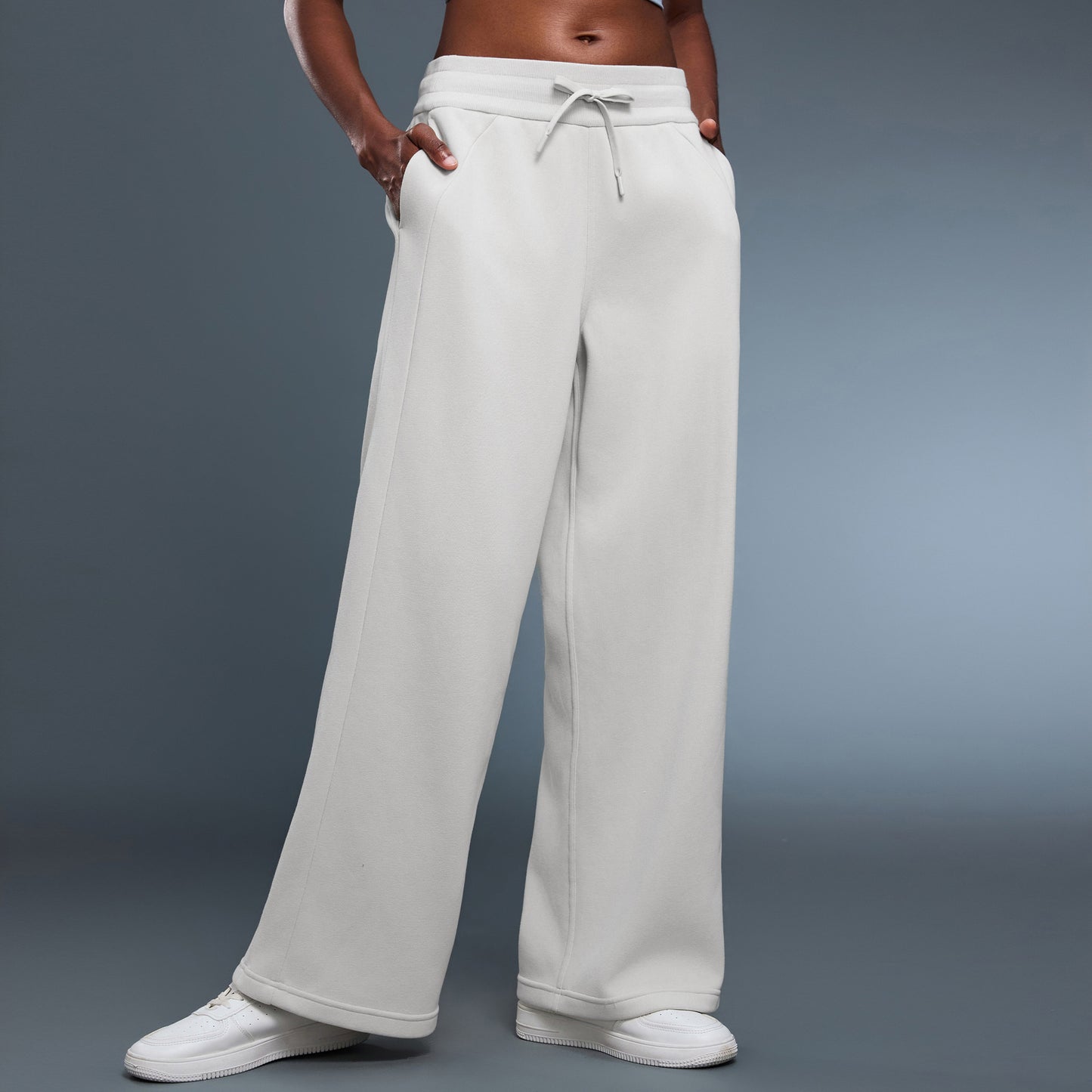 Women Wide Leg Work Business Casual Trousers with Pockets