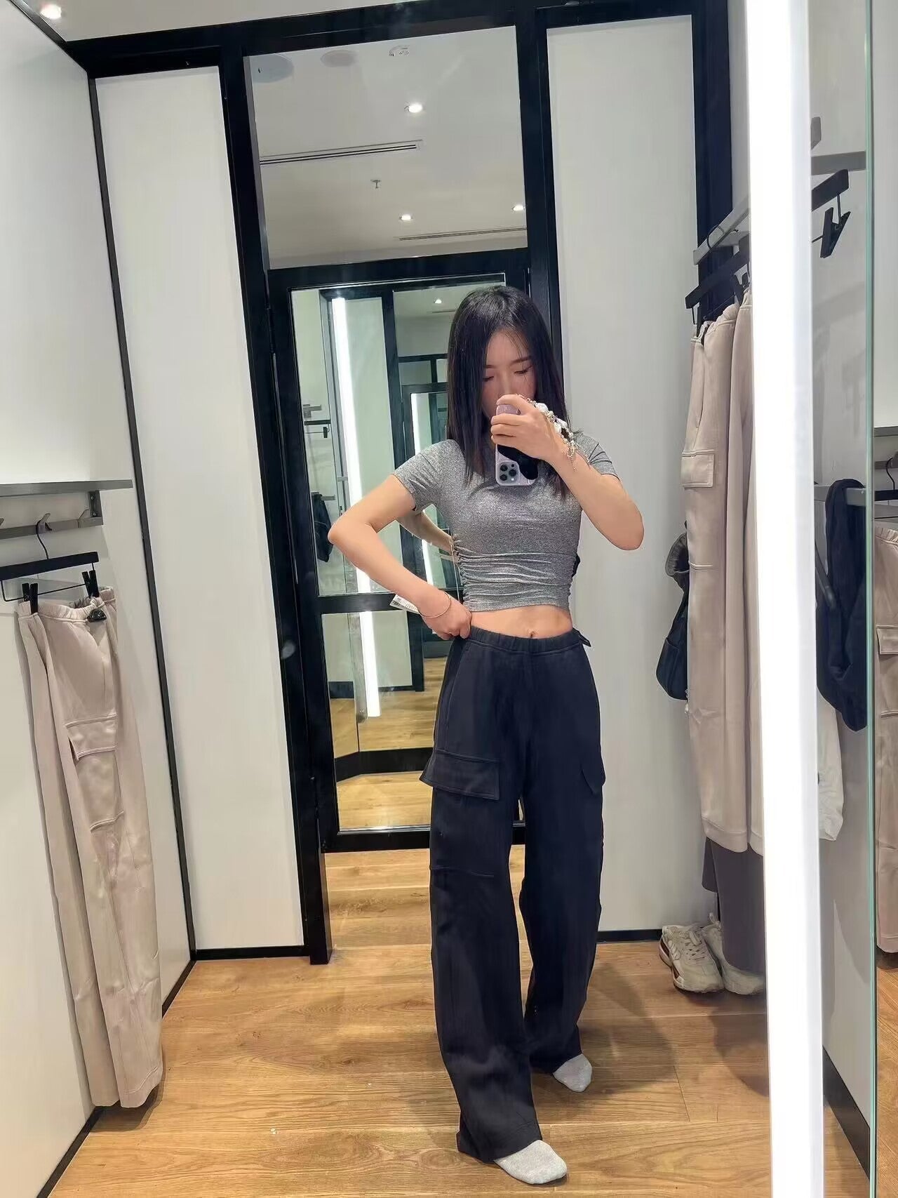 Wide Leg Pants for Women Casual Crossover Yoga Pants with Pockets