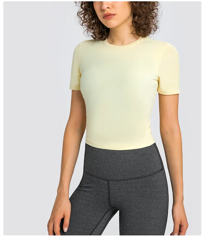 Women Short Sleeve Workout Shirts Breathable T-Shirts Quick