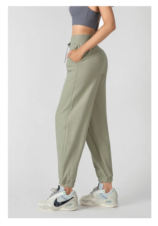 Women Pants Cotton Felling Thick Ankle Sweatpants Athletic Lounge