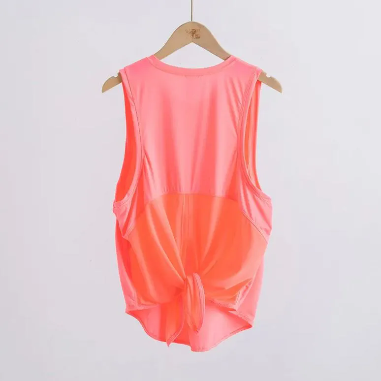 Women Vest Loose Fit Plain Fitness Breathable Gym Athletic Tank Tops