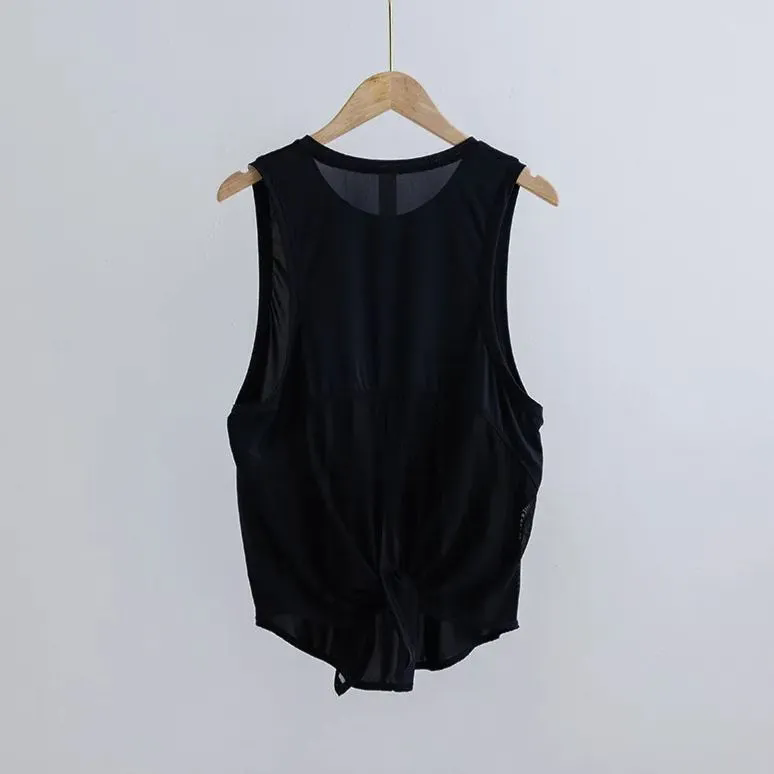 Women Vest Loose Fit Plain Fitness Breathable Gym Athletic Tank Tops