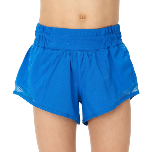 Girls Athletic with Pockets High Waisted Running Soccer Sports Short