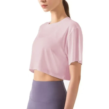 Women Tops Casual Basic T Shirts Loose Fit Crewneck Short Sleeve